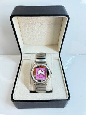 Vintage 1998 Face Offs Watch – Looking for Love | Unique Cartoon Dial | Silver
